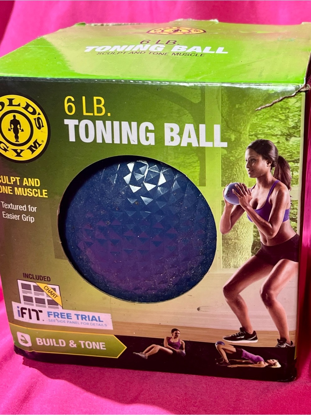NIB! 6 lb Blue Toning Ball – Lightweight Core & Sculpt